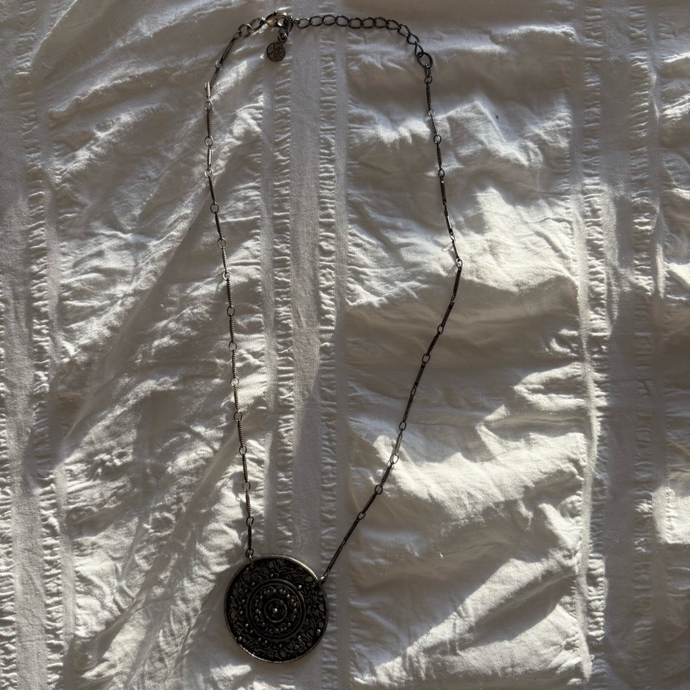 Intricate Silver Mandala Necklace